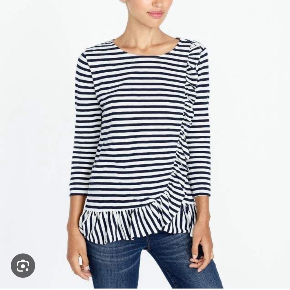 J Crew Asymmetrical Ruffle Top - Picture 11 of 11